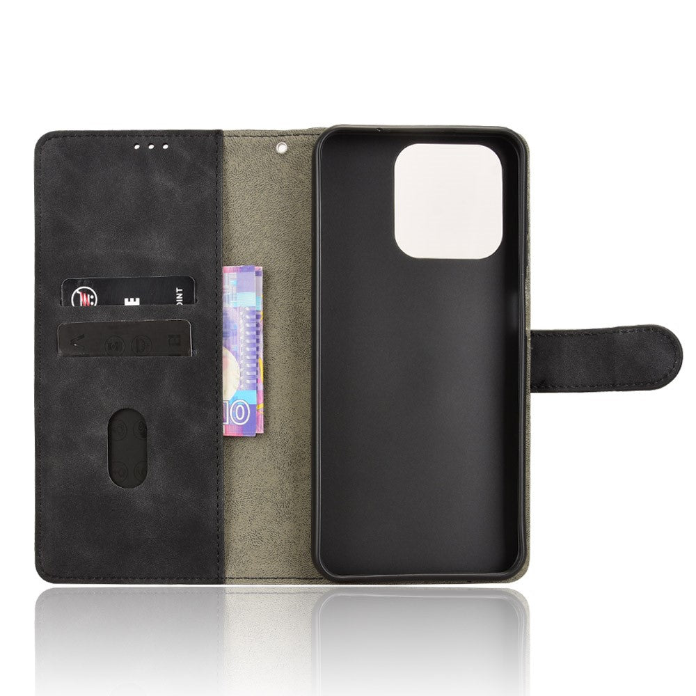 For Oukitel C69 Leather Case Skin Feel Anti Drop Wallet Flip Phone Cover