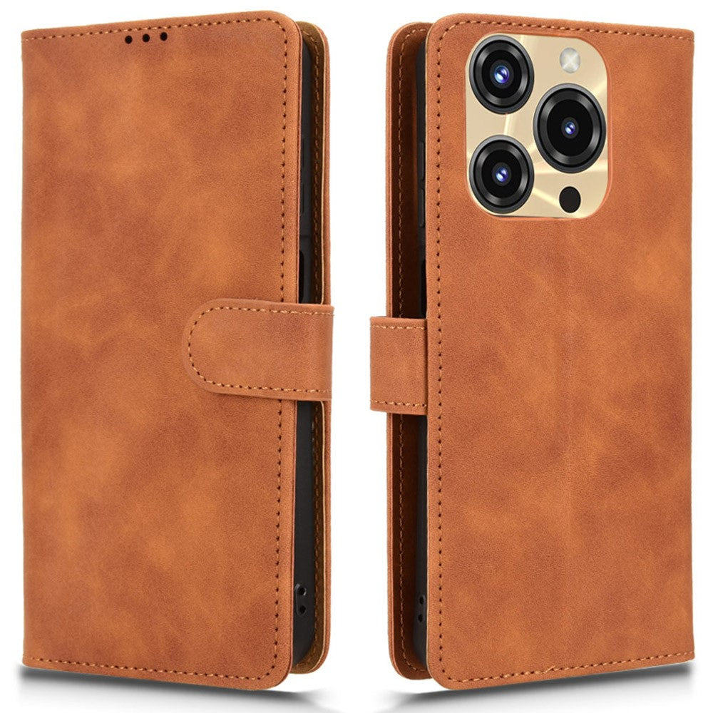 For Oukitel C69 Leather Case Skin Feel Anti Drop Wallet Flip Phone Cover