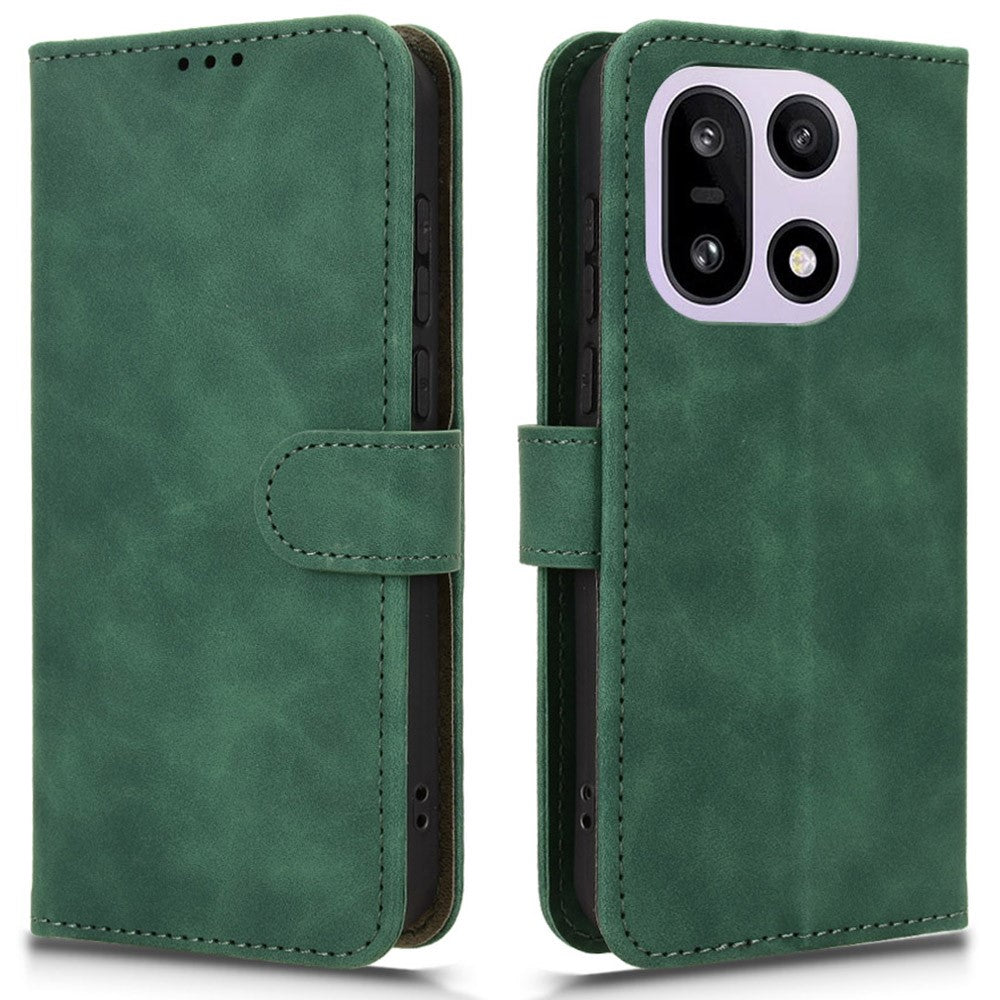 For OnePlus 15 5G Leather Case Skin Feel Anti Drop Wallet Flip Phone Cover