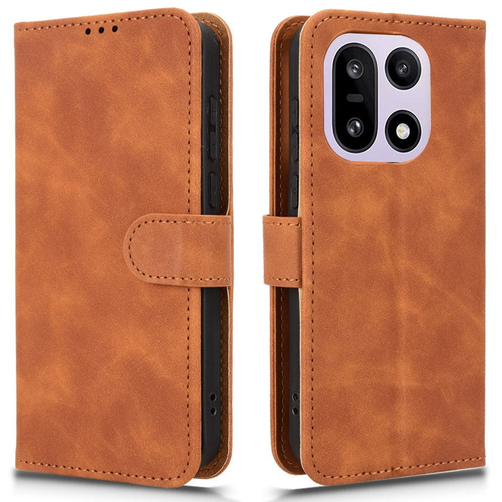 For OnePlus 15 5G Leather Case Skin Feel Anti Drop Wallet Flip Phone Cover