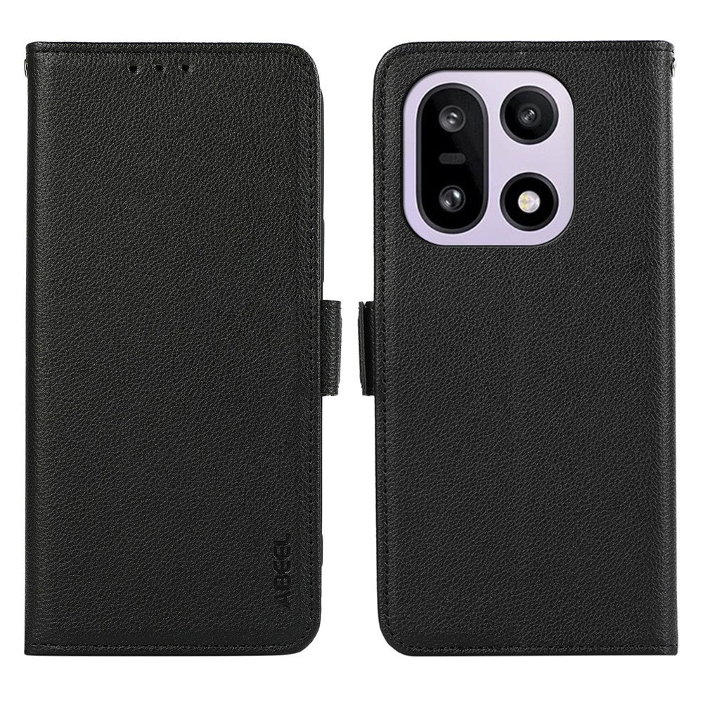 ABEEL For OnePlus 15 5G Case Litchi Texture Leather RFID Blocking Phone Cover