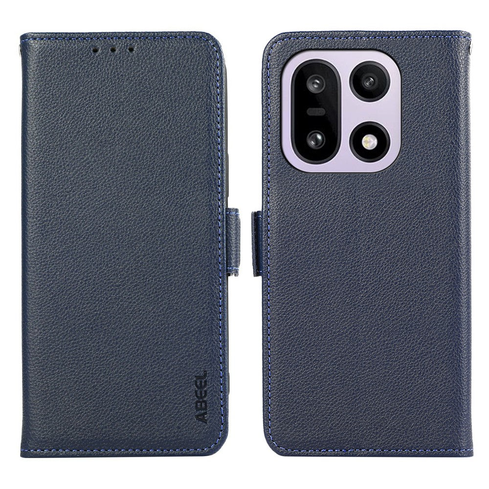 ABEEL For OnePlus 15 5G Case Litchi Texture Leather RFID Blocking Phone Cover