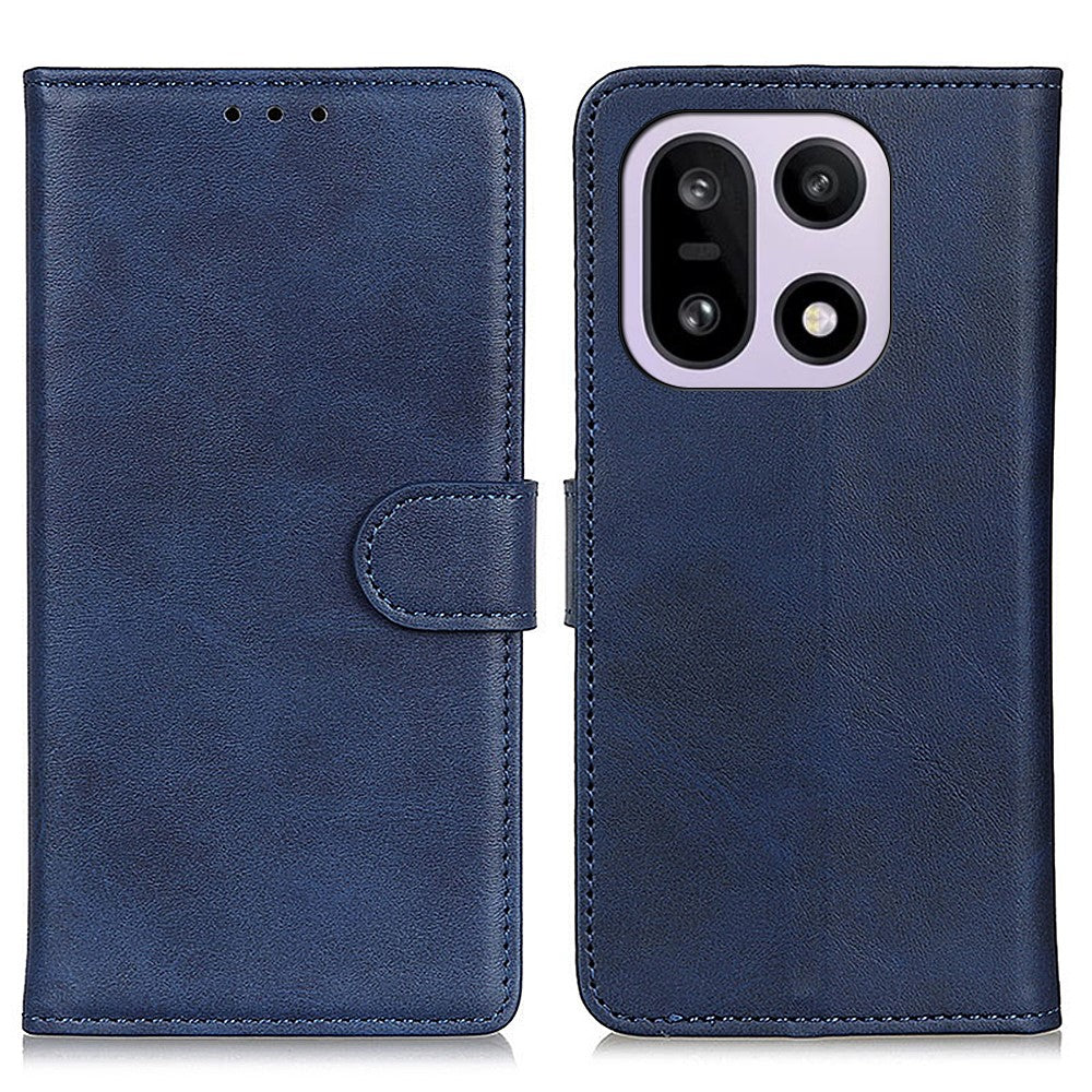 For OnePlus 15 5G Case Cowhide Texture Leather Wallet Stand Phone Cover