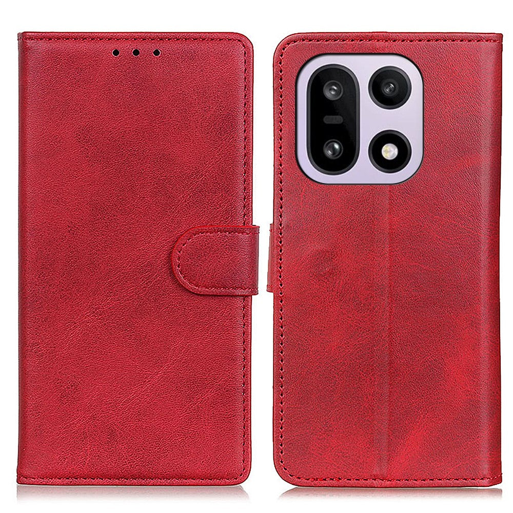 For OnePlus 15 5G Case Cowhide Texture Leather Wallet Stand Phone Cover