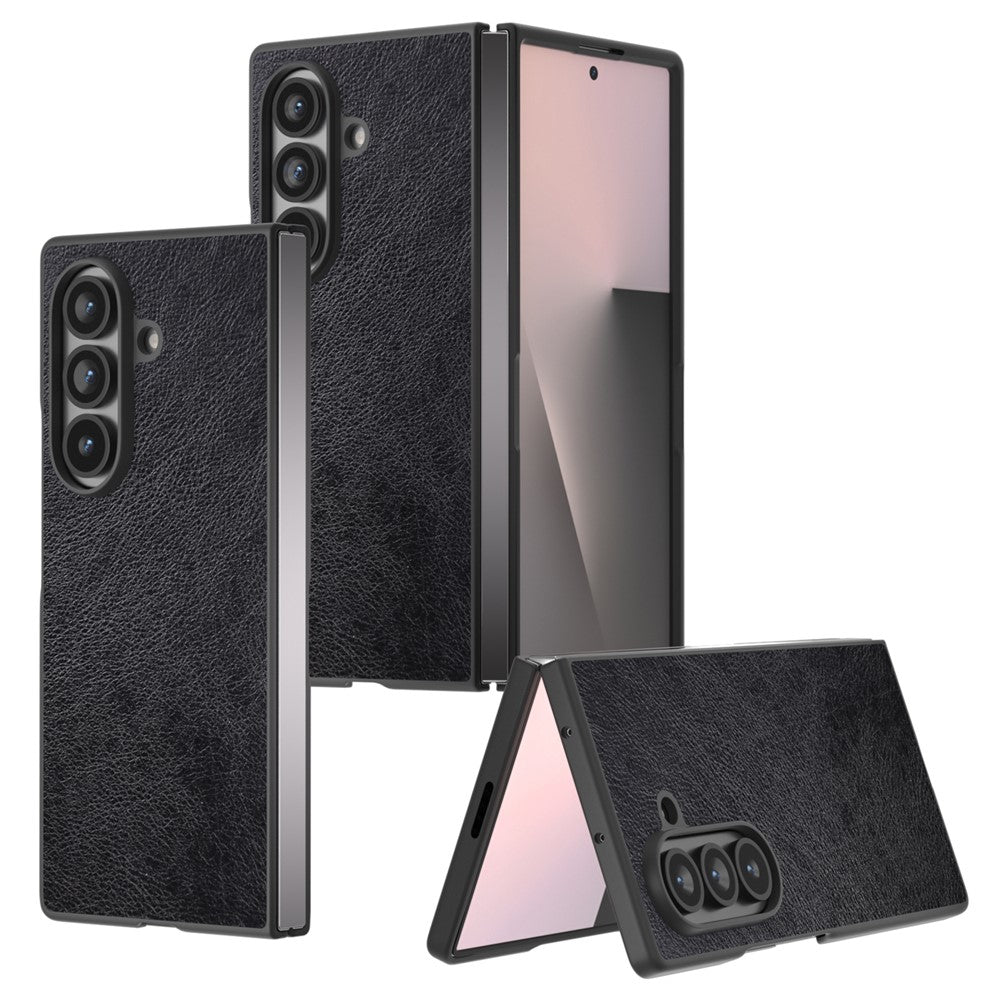 For Samsung Galaxy Z Fold7 5G Case Litchi Texture PU Leather + PC Phone Cover