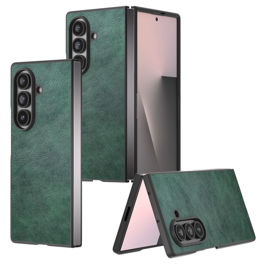 For Samsung Galaxy Z Fold7 5G Case Litchi Texture PU Leather + PC Phone Cover