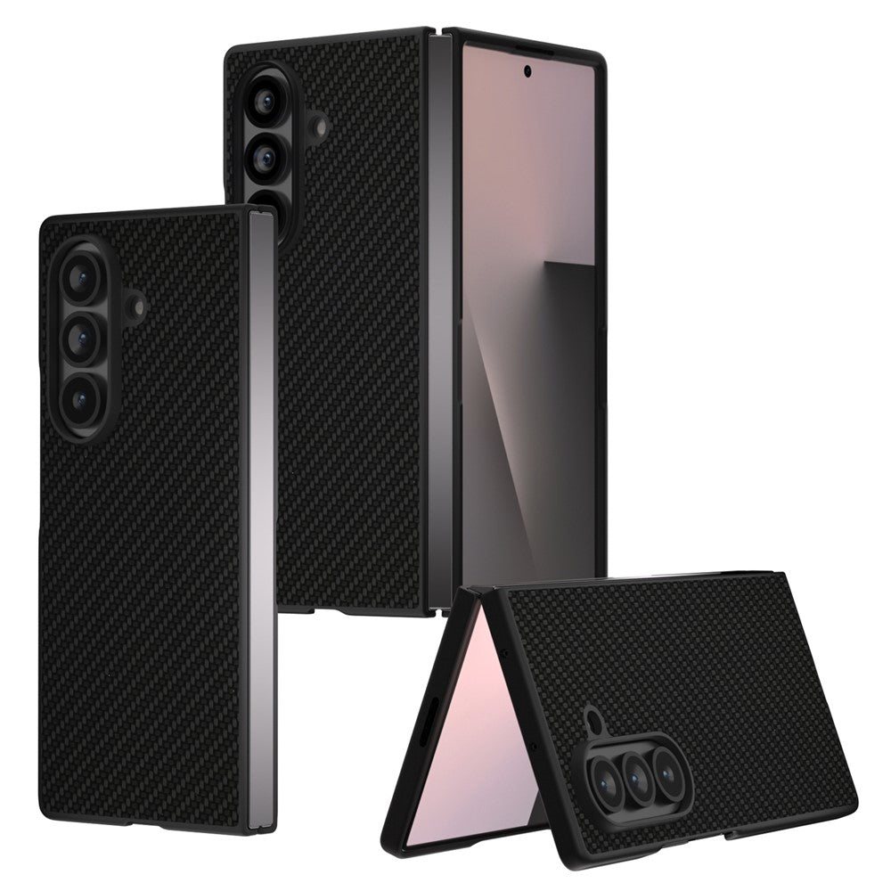 For Samsung Galaxy Z Fold7 5G Case Carbon Fiber Texture PU + PC Phone Cover