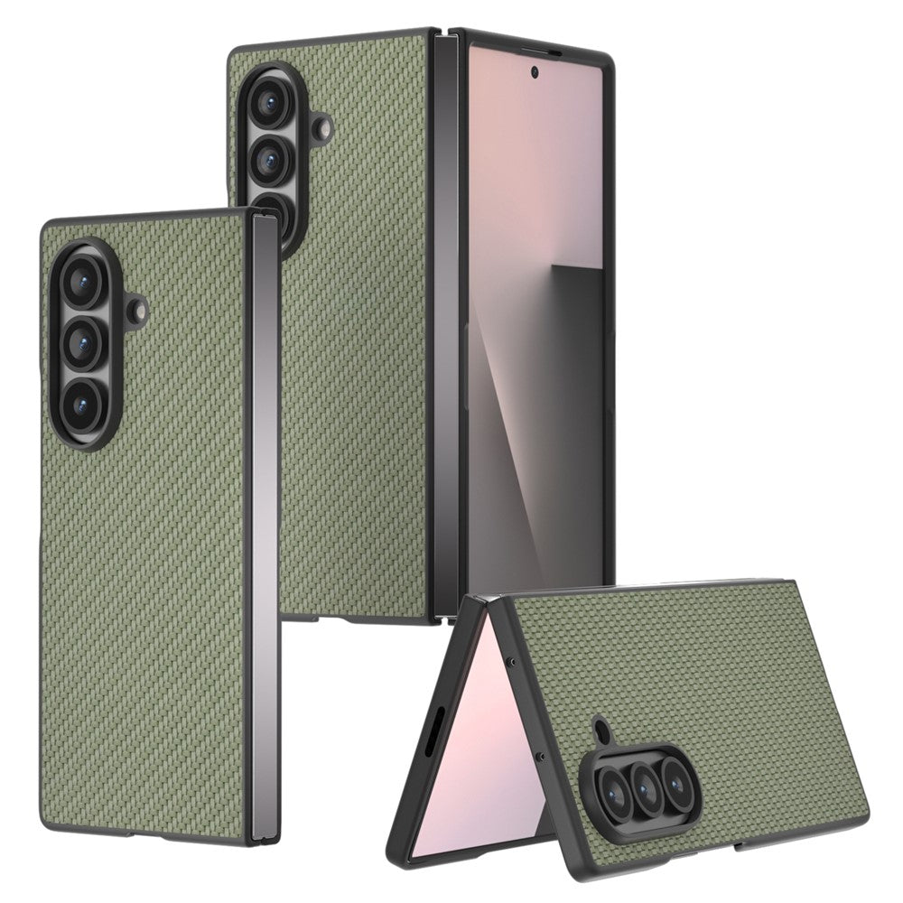 For Samsung Galaxy Z Fold7 5G Case Carbon Fiber Texture PU + PC Phone Cover