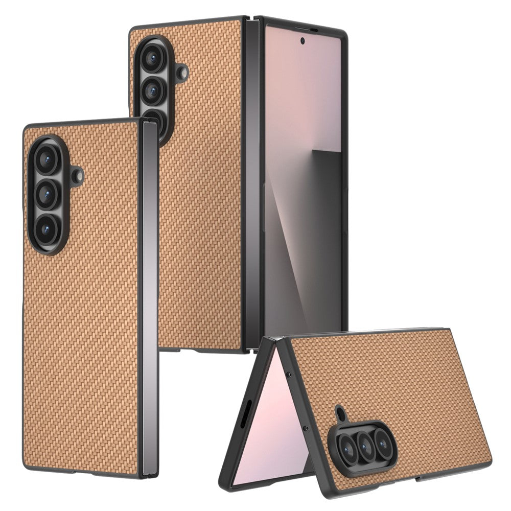For Samsung Galaxy Z Fold7 5G Case Carbon Fiber Texture PU + PC Phone Cover
