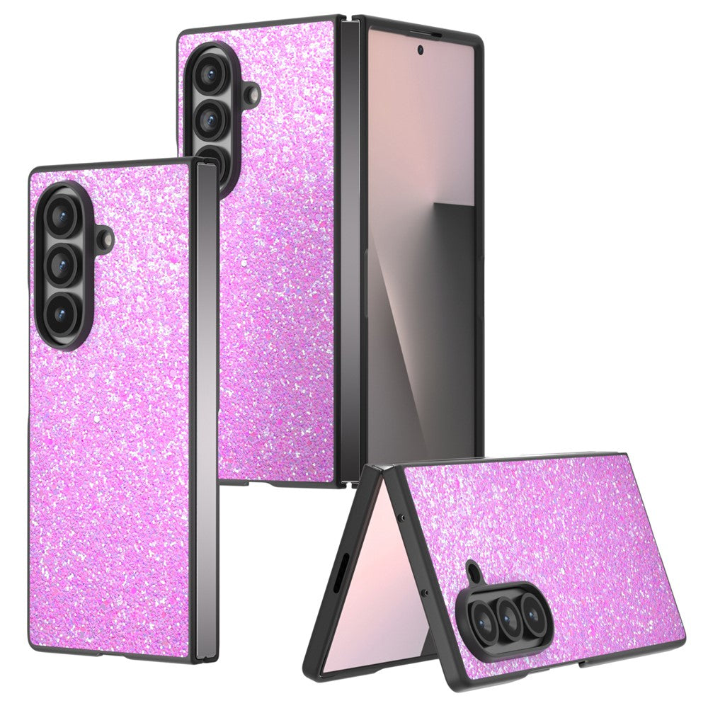 For Samsung Galaxy Z Fold7 5G Case Colored Glitter PU + PC Shockproof Phone Cover