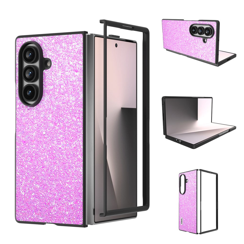 For Samsung Galaxy Z Fold7 5G Case Colored Glitter PU + PC Shockproof Phone Cover