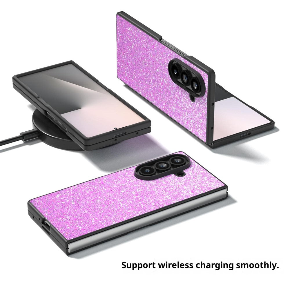For Samsung Galaxy Z Fold7 5G Case Colored Glitter PU + PC Shockproof Phone Cover