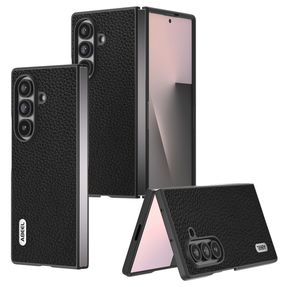 ABEEL Star Series For Samsung Galaxy Z Fold7 5G Case Genuine Cow Leather + PC Phone Cover