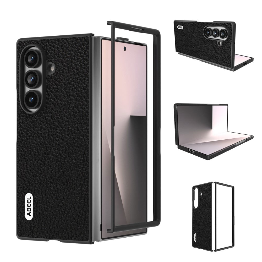 ABEEL Star Series For Samsung Galaxy Z Fold7 5G Case Genuine Cow Leather + PC Phone Cover