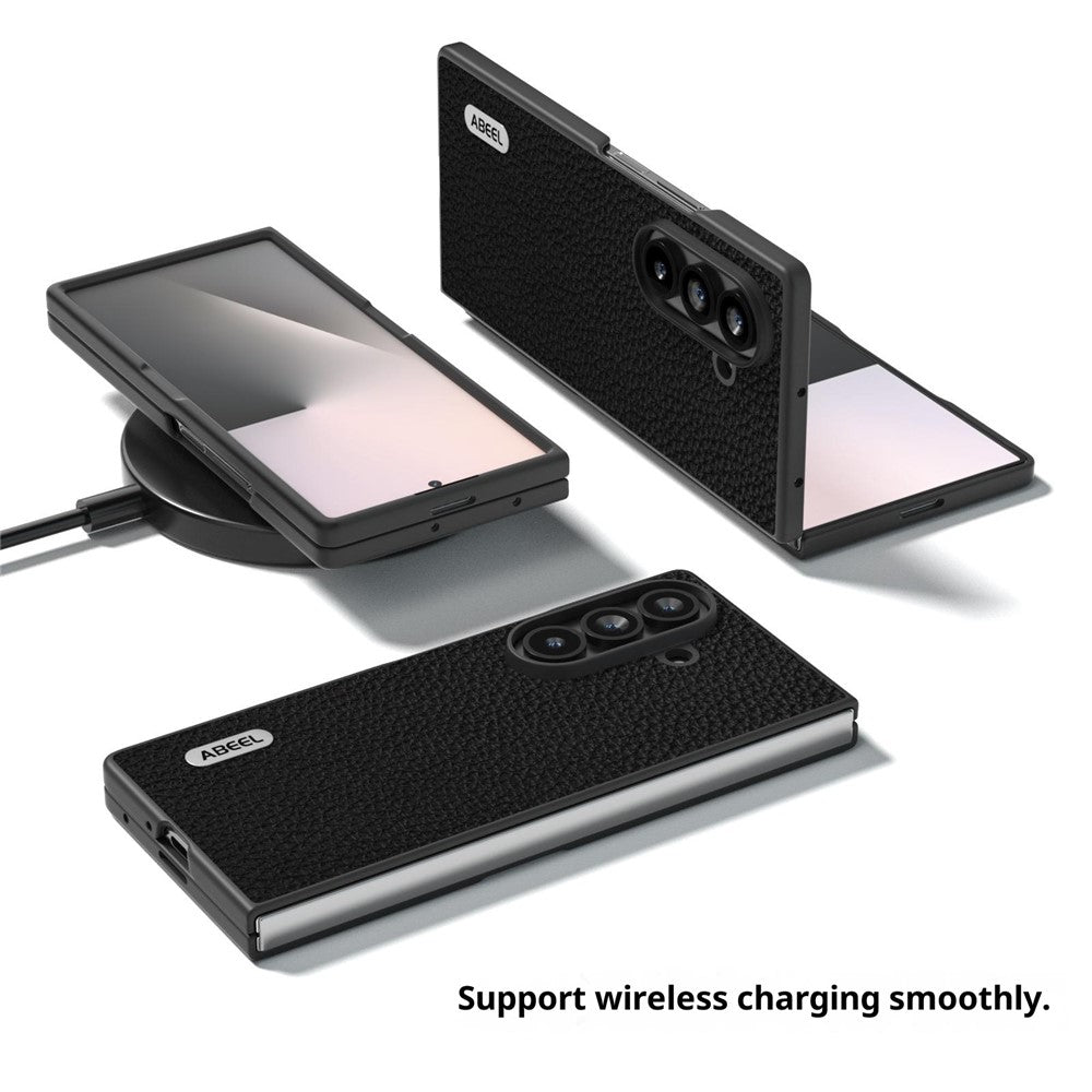 ABEEL Star Series For Samsung Galaxy Z Fold7 5G Case Genuine Cow Leather + PC Phone Cover