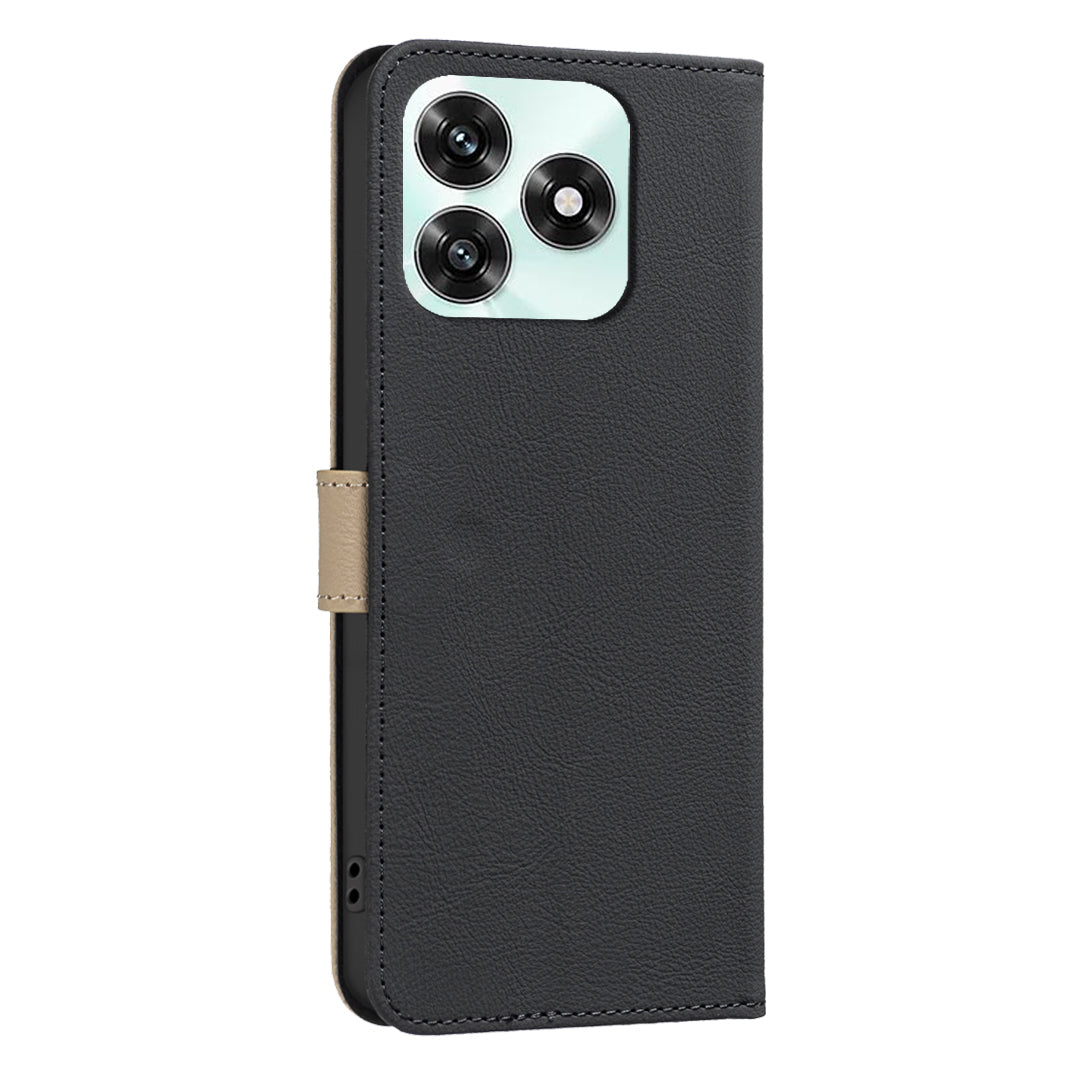 For Honor X5c 4G / Honor X5c Plus 4G Leather Case BINFEN COLOR BF36 Floral Pattern Phone Cover RFID Blocking Wallet Stand