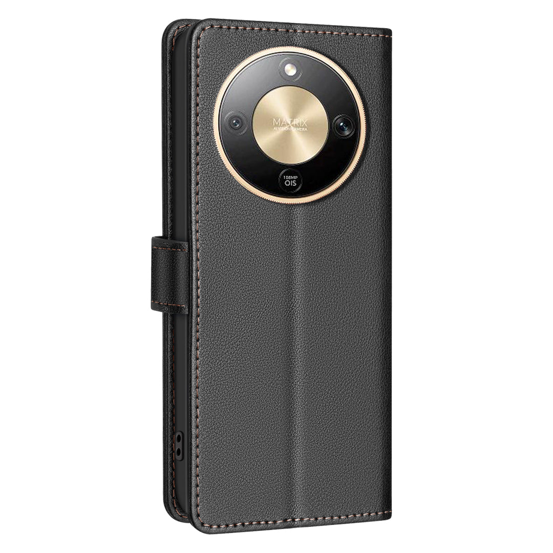 Étui portefeuille en cuir BINDEN COLOR BF32 avec protection RFID pour For Honor X9d 5G