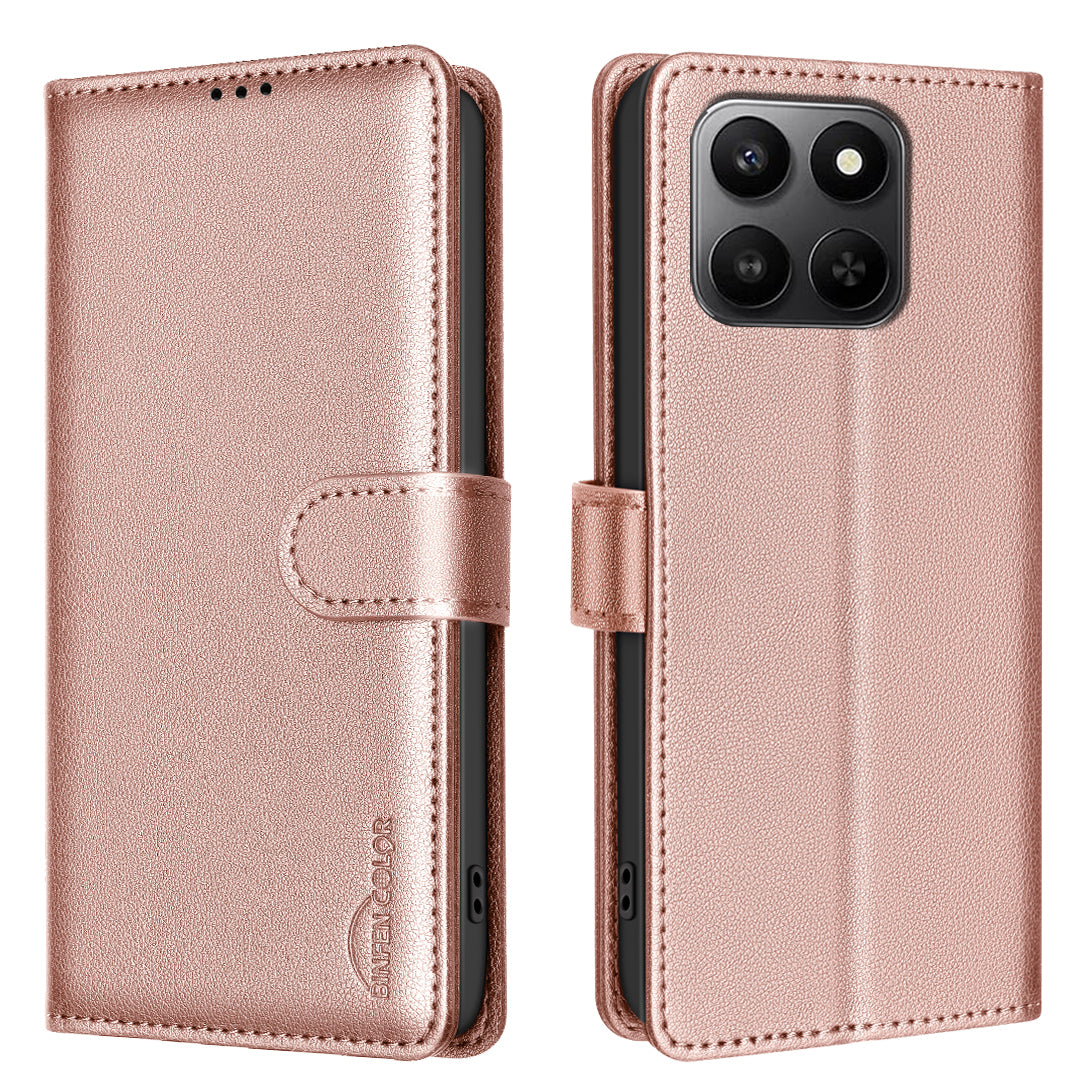 For Honor X7d 5G / Honor X7d 4G Leather Case BINFEN COLOR BF32 Wallet RFID Blocking Phone Cover
