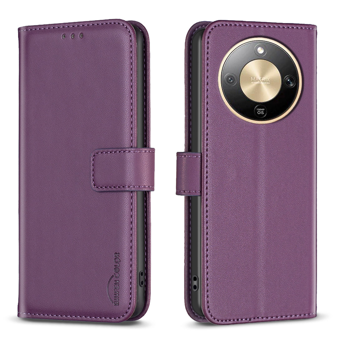 Étui portefeuille en cuir à rabat pour téléphone For Honor X9d 5G, couleur Binfen BF17