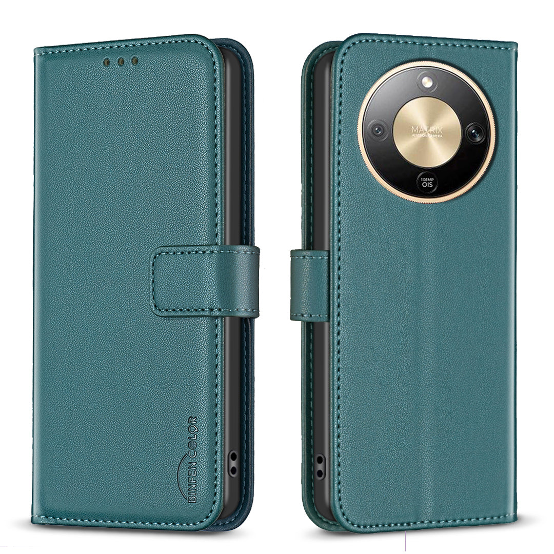Étui portefeuille en cuir à rabat pour téléphone For Honor X9d 5G, couleur Binfen BF17