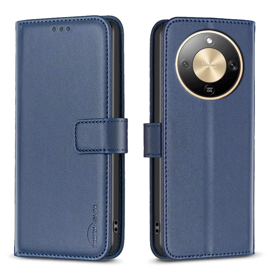 Étui portefeuille en cuir à rabat pour téléphone For Honor X9d 5G, couleur Binfen BF17