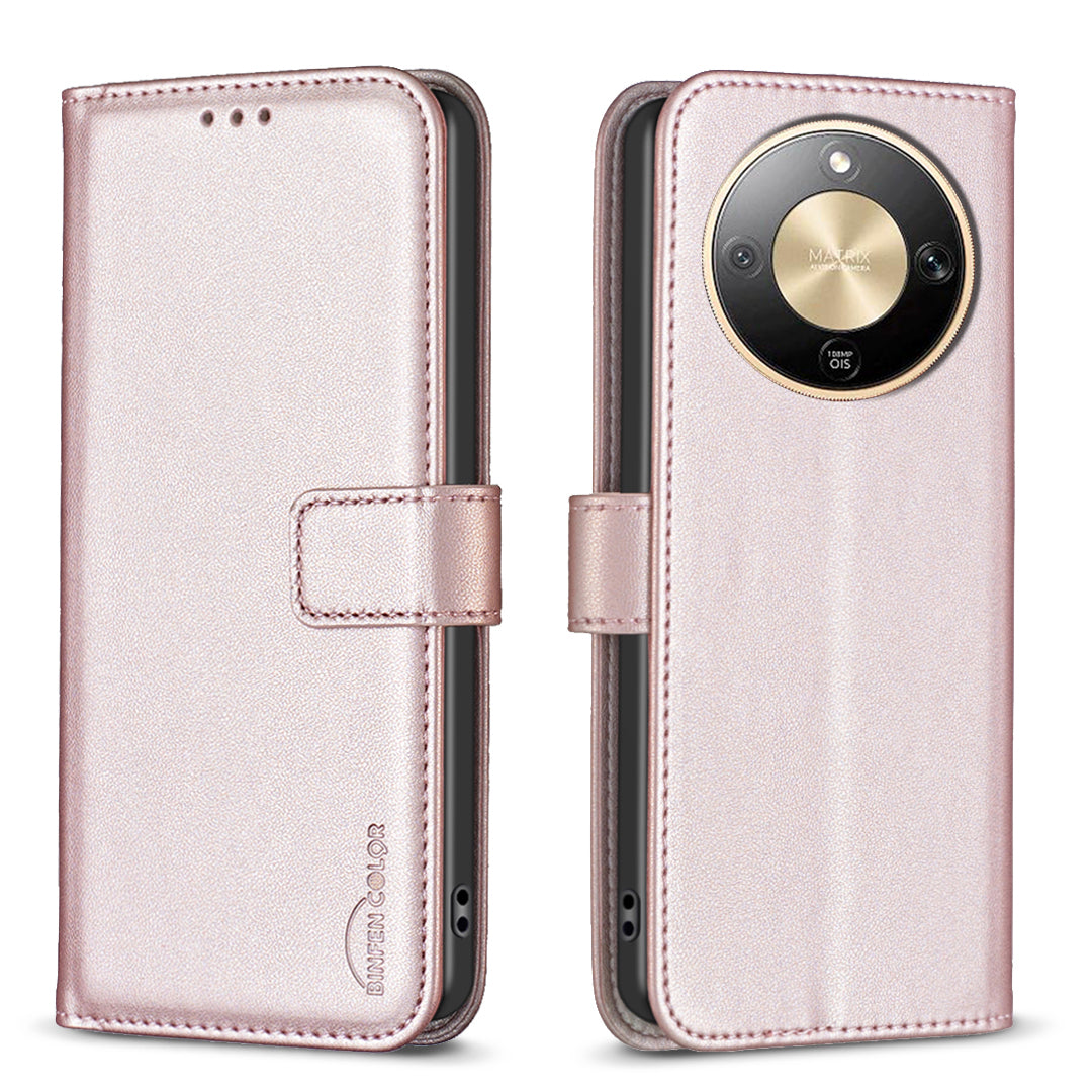 Étui portefeuille en cuir à rabat pour téléphone For Honor X9d 5G, couleur Binfen BF17