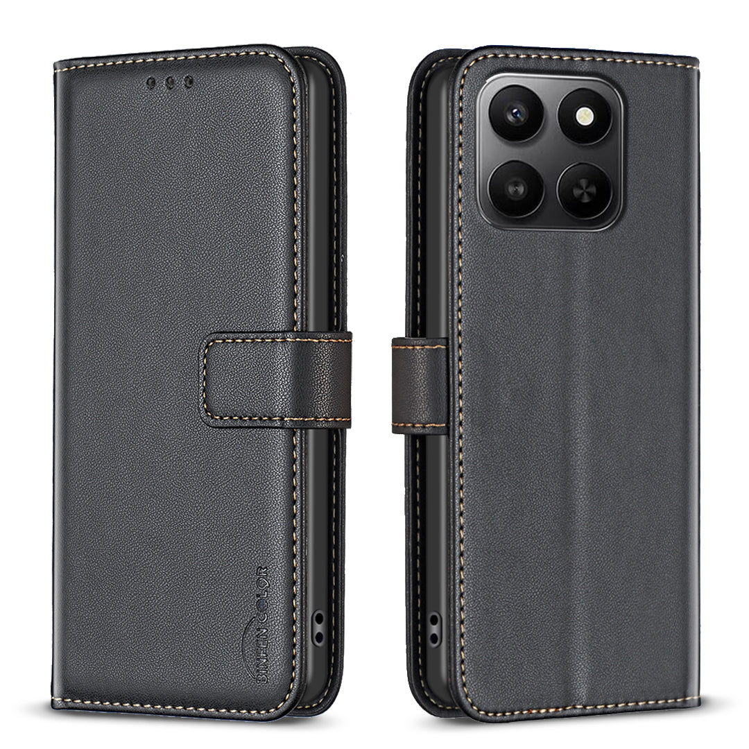 For Honor X7d 5G / Honor X7d 4G Phone Case BINFEN COLOR BF17 Wallet Folio Flip Leather Cover
