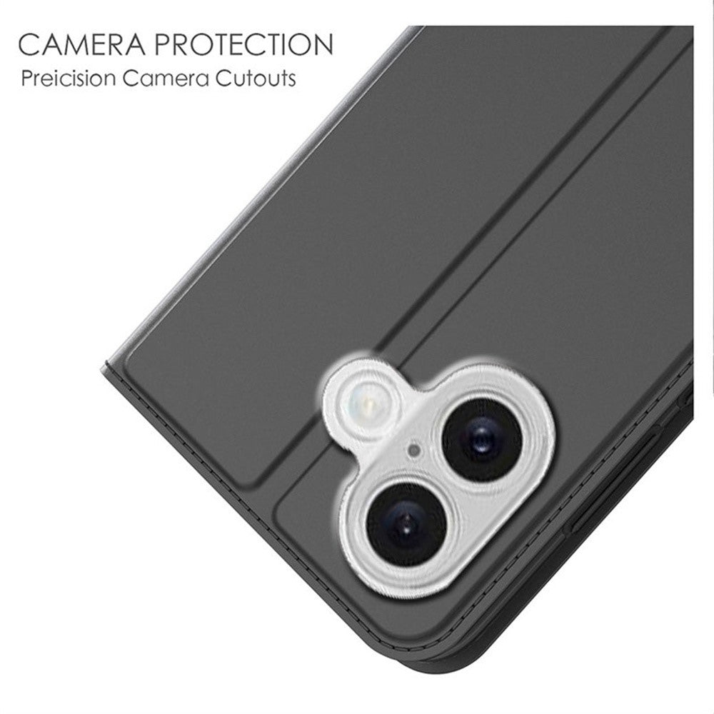 For 	iPhone 17 Case PU Leather Phone Cover with Card Holder Stand