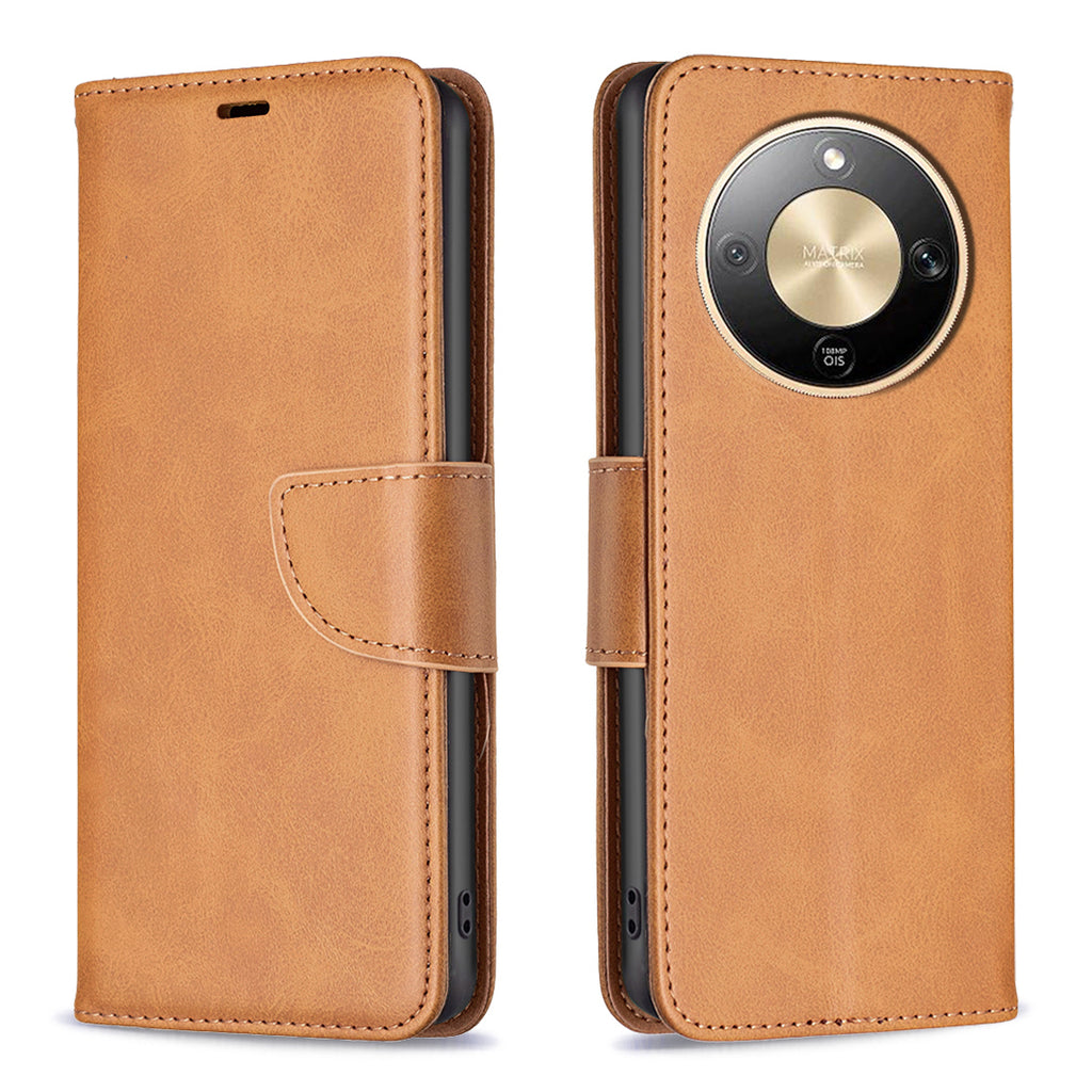 Étui en cuir PU antichoc pour Honor X9d 5G avec emplacements pour cartes portefeuille