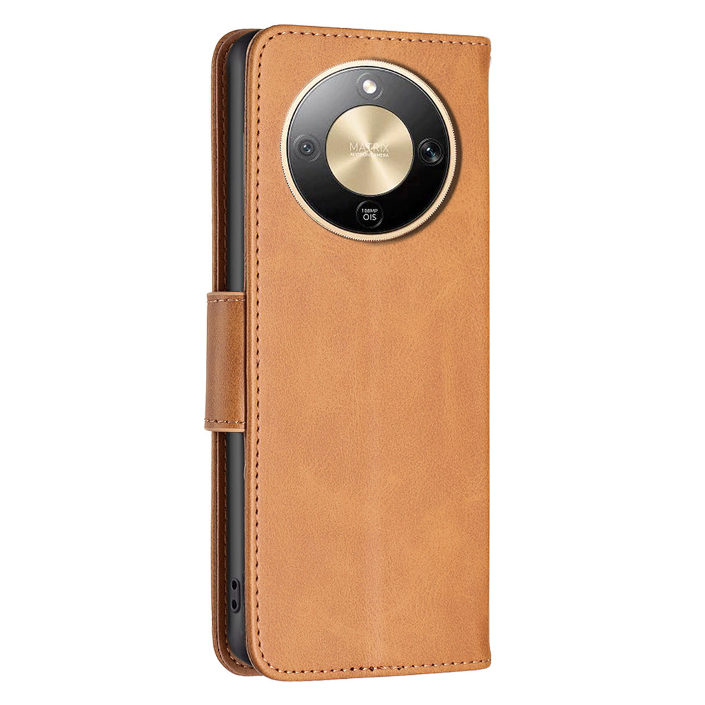 Étui en cuir PU antichoc pour Honor X9d 5G avec emplacements pour cartes portefeuille