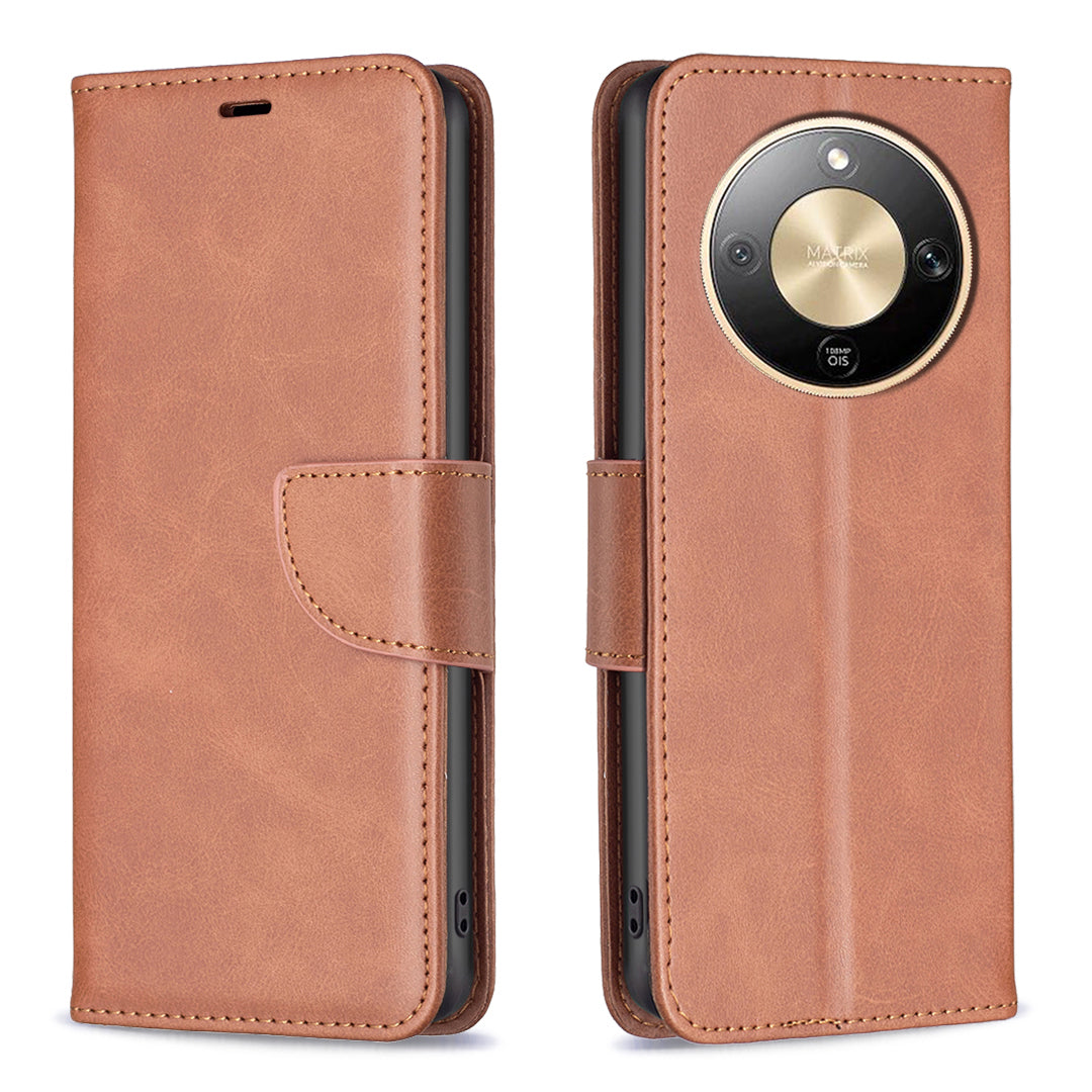 Étui en cuir PU antichoc pour Honor X9d 5G avec emplacements pour cartes portefeuille