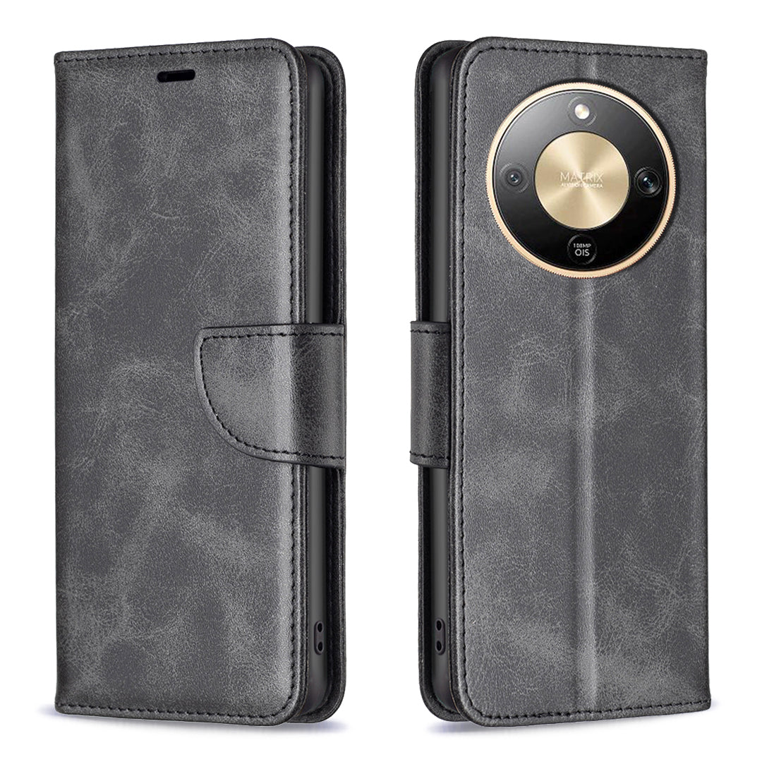 Étui en cuir PU antichoc pour Honor X9d 5G avec emplacements pour cartes portefeuille