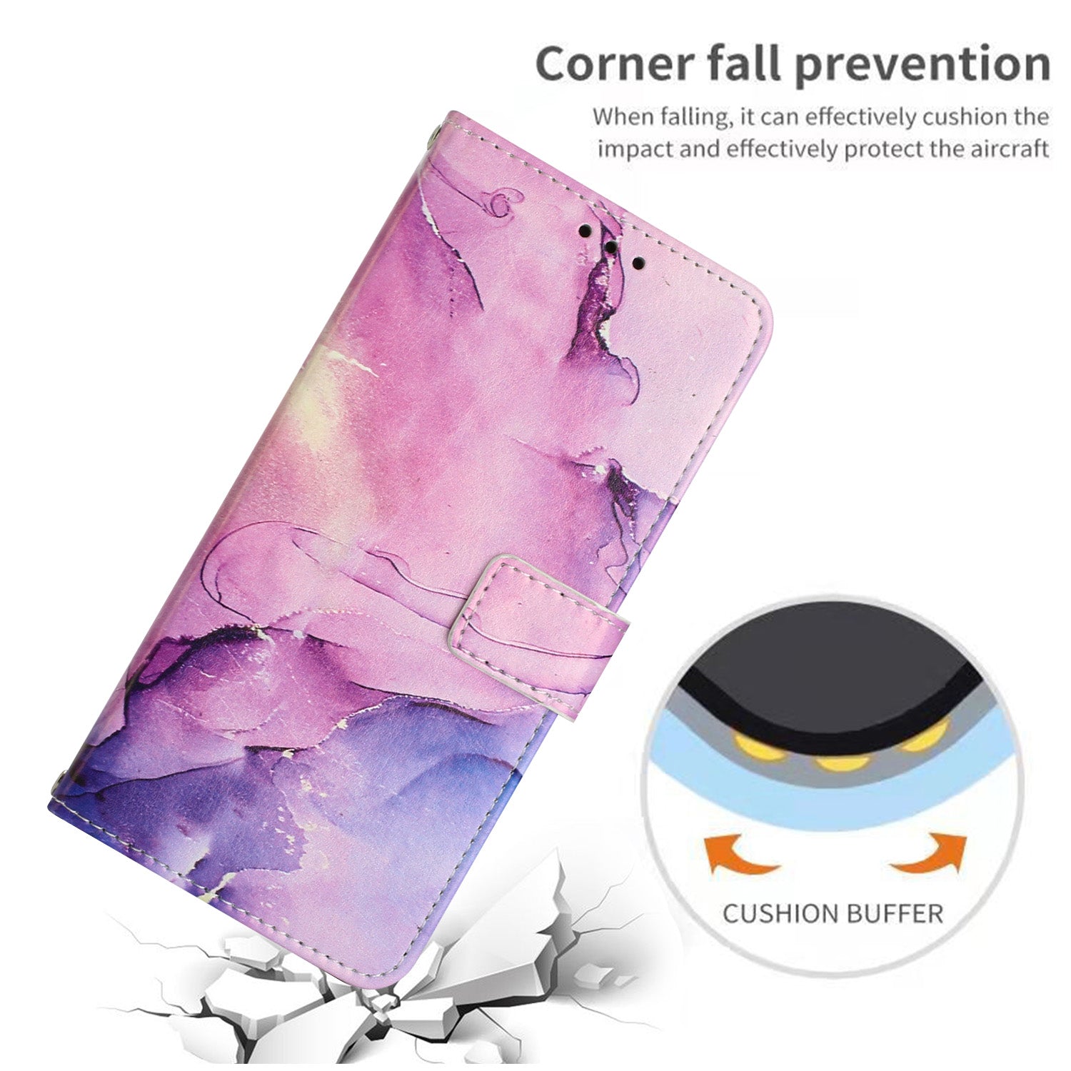 For Motorola Moto G06 Power 4G / Motorola Moto G06 4G Stand Case Marble Pattern PU Leather Wallet Phone Cover