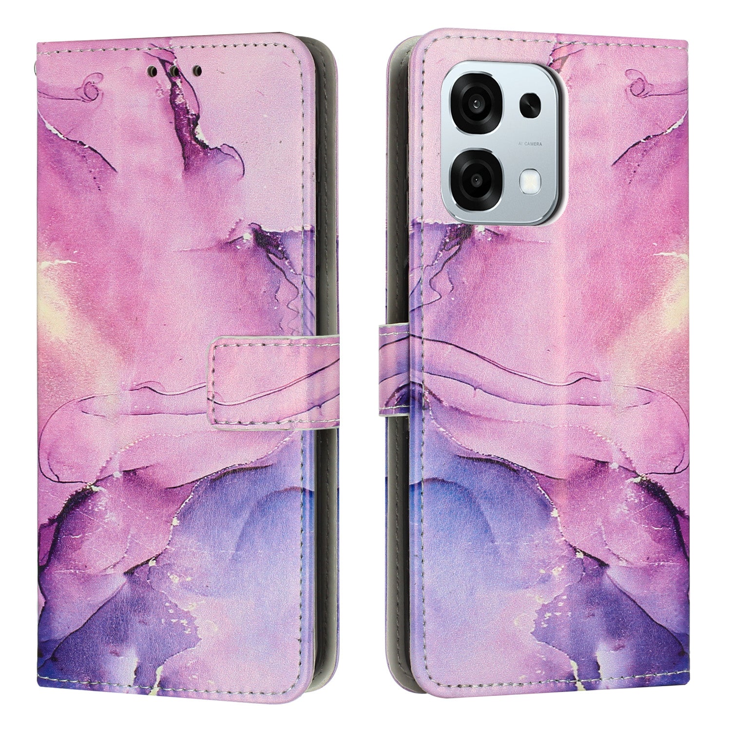 For Oppo A6 Pro 5G / Oppo A6 Pro 4G / Oppo F31 5G Stand Case Marble Pattern PU Leather Wallet Phone Cover