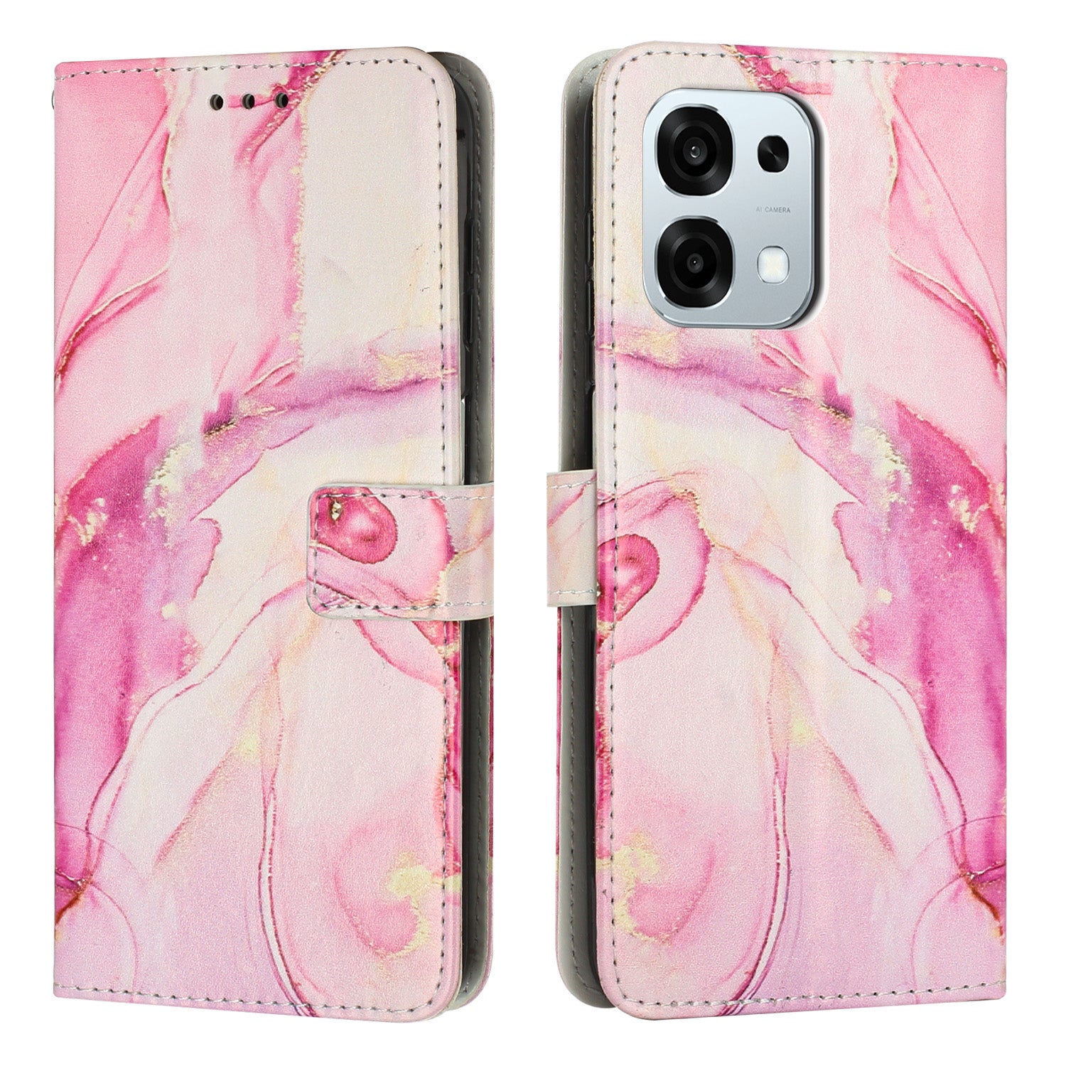 For Oppo A6 Pro 5G / Oppo A6 Pro 4G / Oppo F31 5G Stand Case Marble Pattern PU Leather Wallet Phone Cover