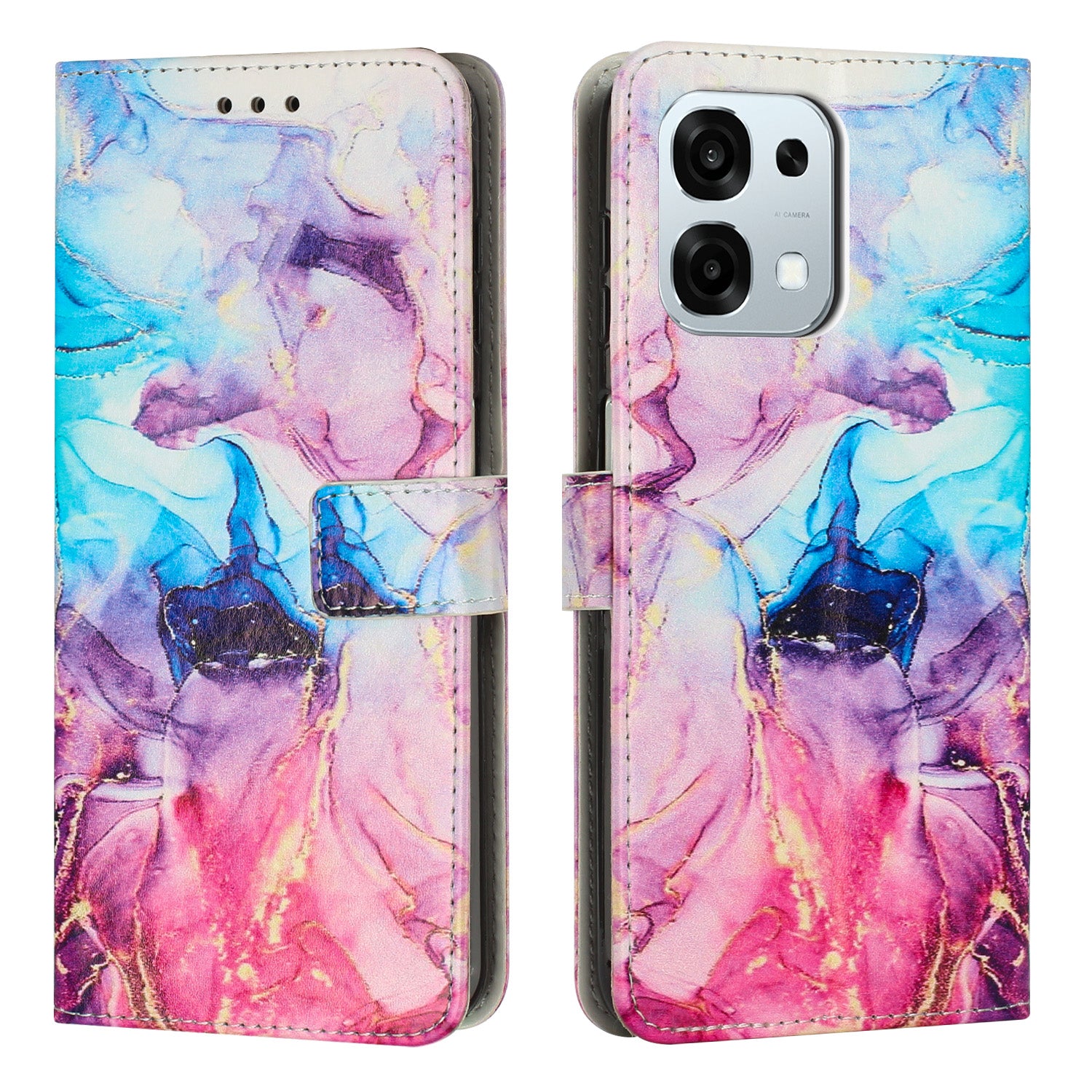 For Oppo A6 Pro 5G / Oppo A6 Pro 4G / Oppo F31 5G Stand Case Marble Pattern PU Leather Wallet Phone Cover