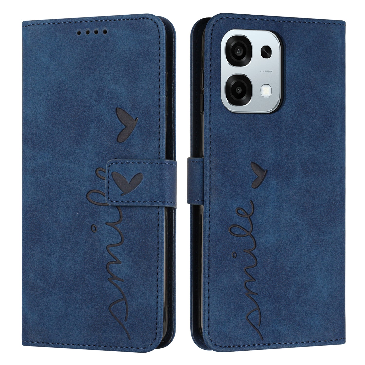 For Oppo A6 Pro 5G / Oppo A6 Pro 4G / Oppo F31 5G Stand Case PU Leather Phone Cover Imprinted Heart Pattern