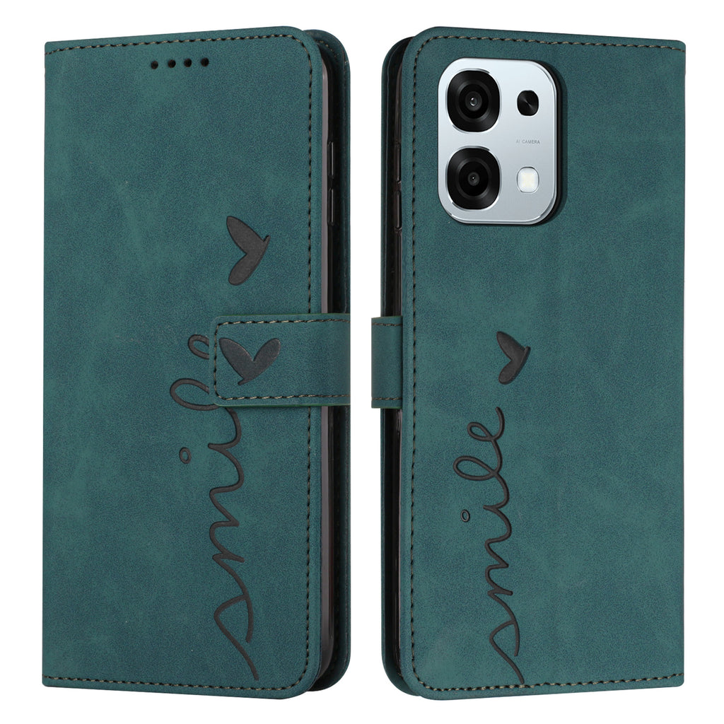 For Oppo A6 Pro 5G / Oppo A6 Pro 4G / Oppo F31 5G Stand Case PU Leather Phone Cover Imprinted Heart Pattern