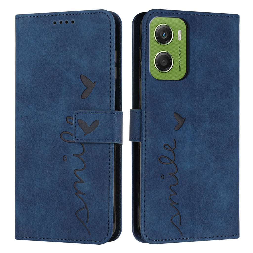 For Motorola Moto G06 Power 4G / Motorola Moto G06 4G Stand Case PU Leather Phone Cover Imprinted Heart Pattern