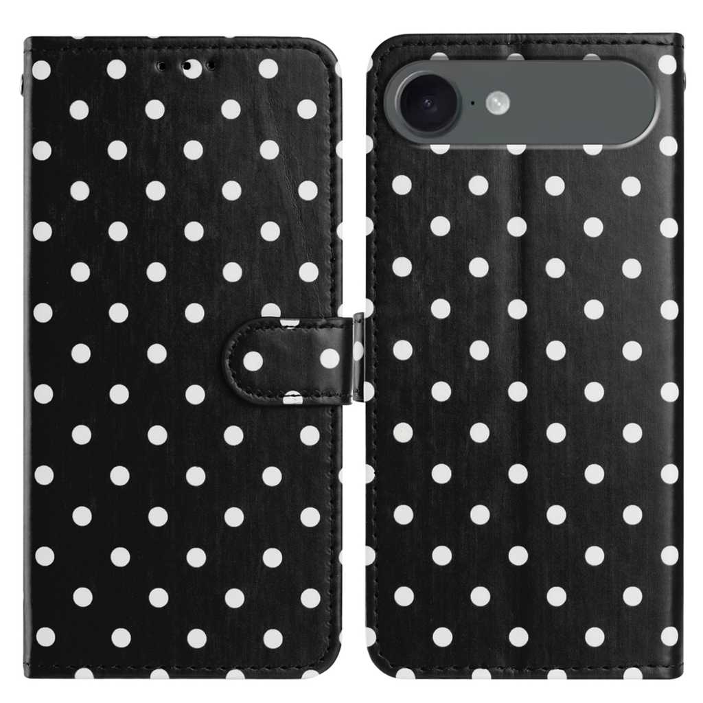 For iPhone Air Leather Case Polka Dot Pattern Wallet Stand Folio Phone Cover