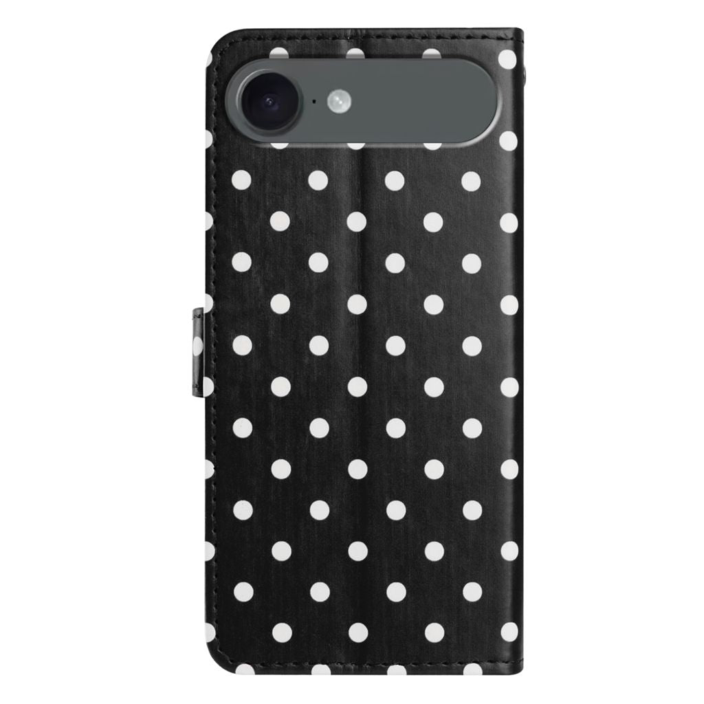 For iPhone Air Leather Case Polka Dot Pattern Wallet Stand Folio Phone Cover