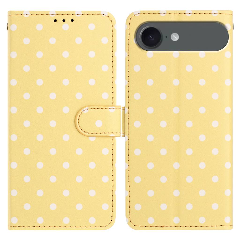 For iPhone Air Leather Case Polka Dot Pattern Wallet Stand Folio Phone Cover