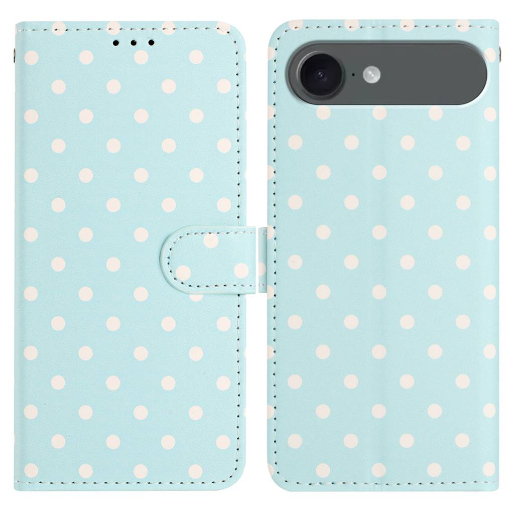 For iPhone Air Leather Case Polka Dot Pattern Wallet Stand Folio Phone Cover