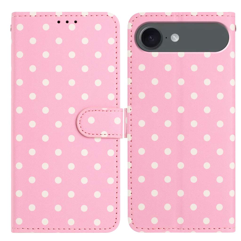 For iPhone Air Leather Case Polka Dot Pattern Wallet Stand Folio Phone Cover