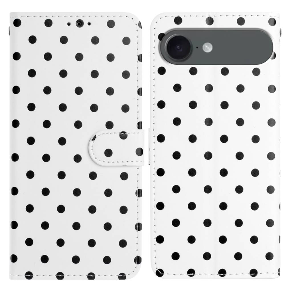 For iPhone Air Leather Case Polka Dot Pattern Wallet Stand Folio Phone Cover