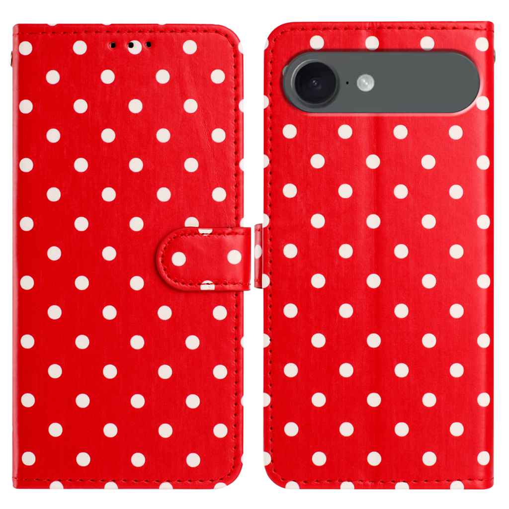 For iPhone Air Leather Case Polka Dot Pattern Wallet Stand Folio Phone Cover