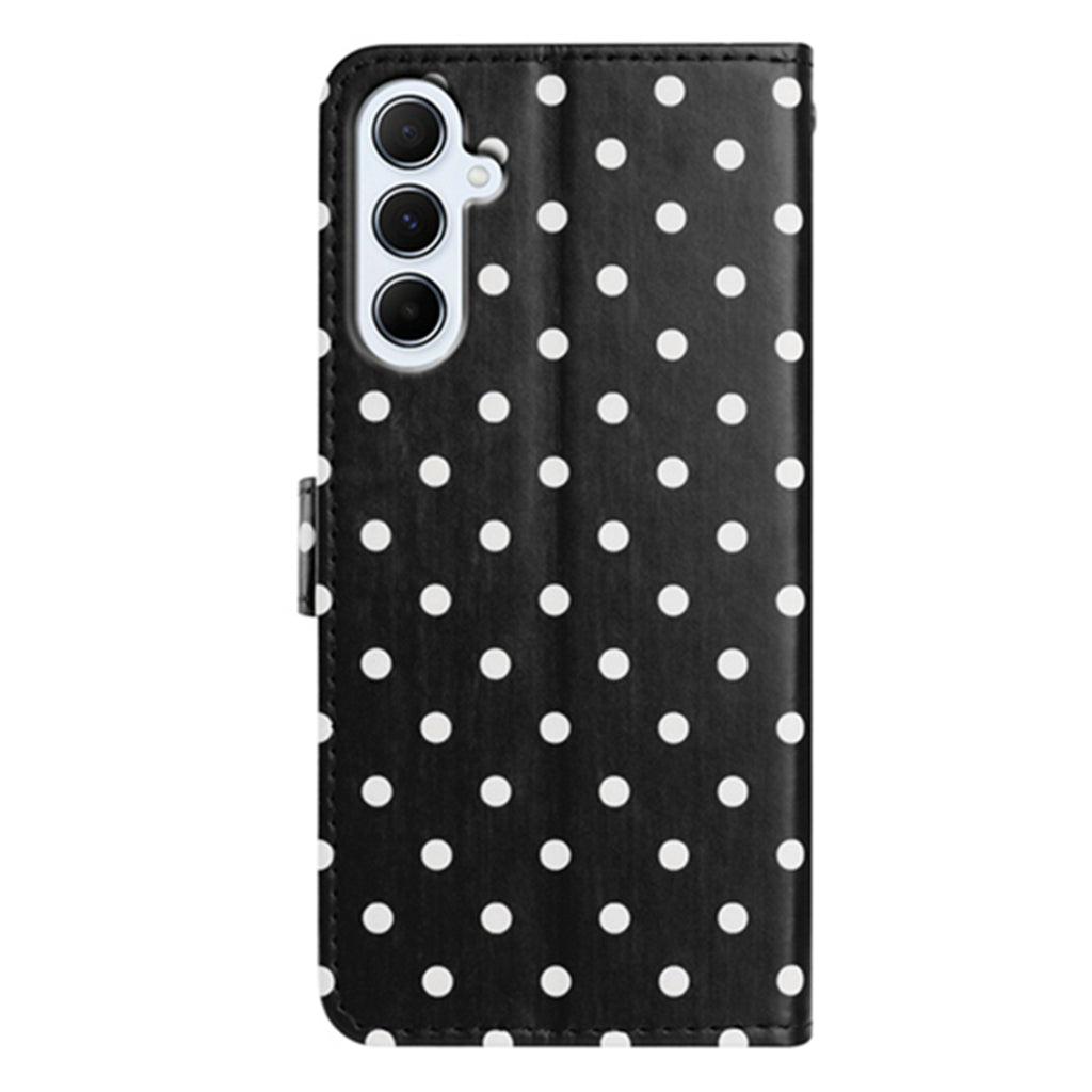 For Samsung Galaxy A16 5G Leather Case Polka Dot Pattern Wallet Stand Folio Phone Cover