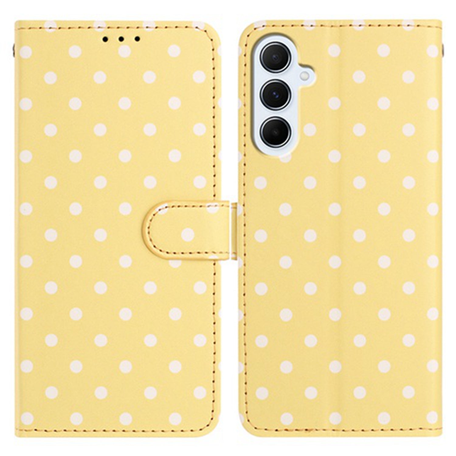 For Samsung Galaxy A16 5G Leather Case Polka Dot Pattern Wallet Stand Folio Phone Cover
