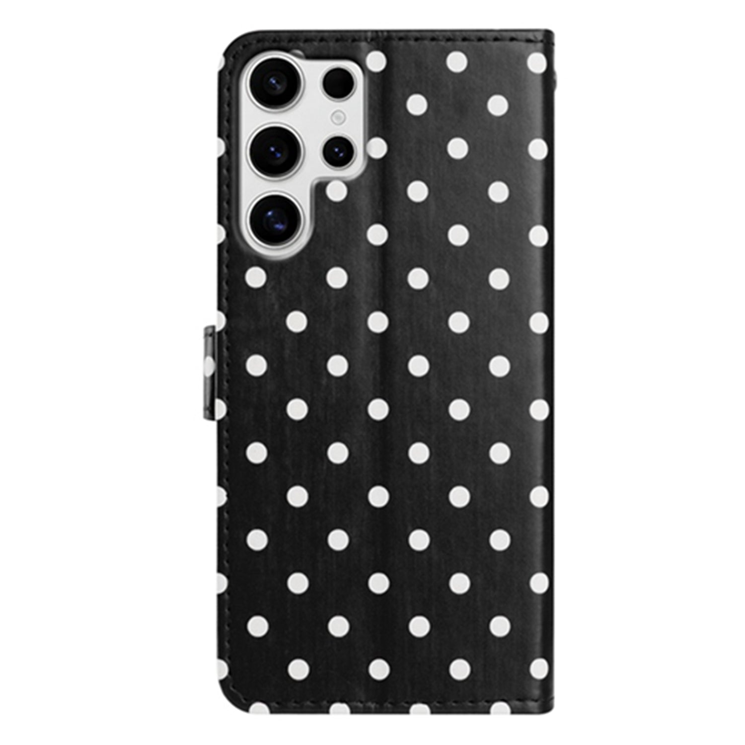 For Samsung Galaxy S25 Ultra Leather Case Polka Dot Pattern Wallet Stand Folio Phone Cover