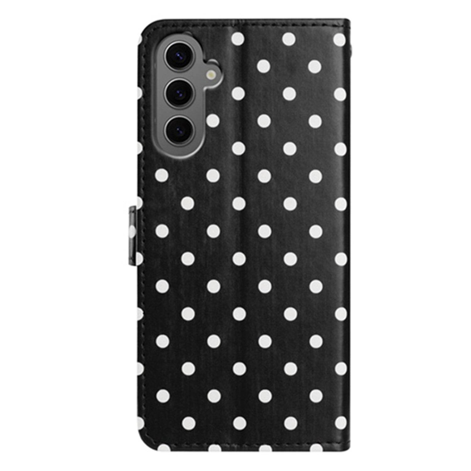 For Samsung Galaxy S25 Leather Case Polka Dot Pattern Wallet Stand Folio Phone Cover